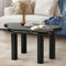 Irregular Black Coffee Table Organic Shape MDF Side Living Room