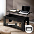 Coffee Table with Lift Up Top Storage Space Wooden Black