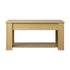 Coffee Table with Lift Up Top Storage Space Wooden Beige