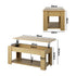 Coffee Table with Lift Up Top Storage Space Wooden Beige