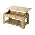 Coffee Table with Lift Up Top Storage Space Wooden Beige