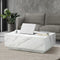 Marble Effect Coffee Table White Wooden Cafe Desk Modern
