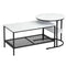 Nesting Coffee Table Set of 2 Detachable Faux Marble