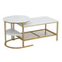 Nesting Coffee Table Set of 2 Detachable Faux Marble Top