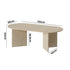 Coffee Table Sofa End Table Oval Side Cafe Desk Timber Beige