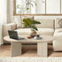 Coffee Table Sofa End Table Oval Side Cafe Desk Timber Beige