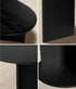 Coffee Table Sofa End Table Oval Side Cafe Desk Timber Black