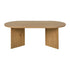 Coffee Table Sofa End Table Oval Side Cafe Desk Timber Walnut