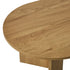 Coffee Table Sofa End Table Oval Side Cafe Desk Timber Walnut