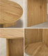 Coffee Table Sofa End Table Oval Side Cafe Desk Timber Walnut