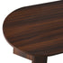 Oikiture Coffee Table Oval Sofa End Table Timber Walnut