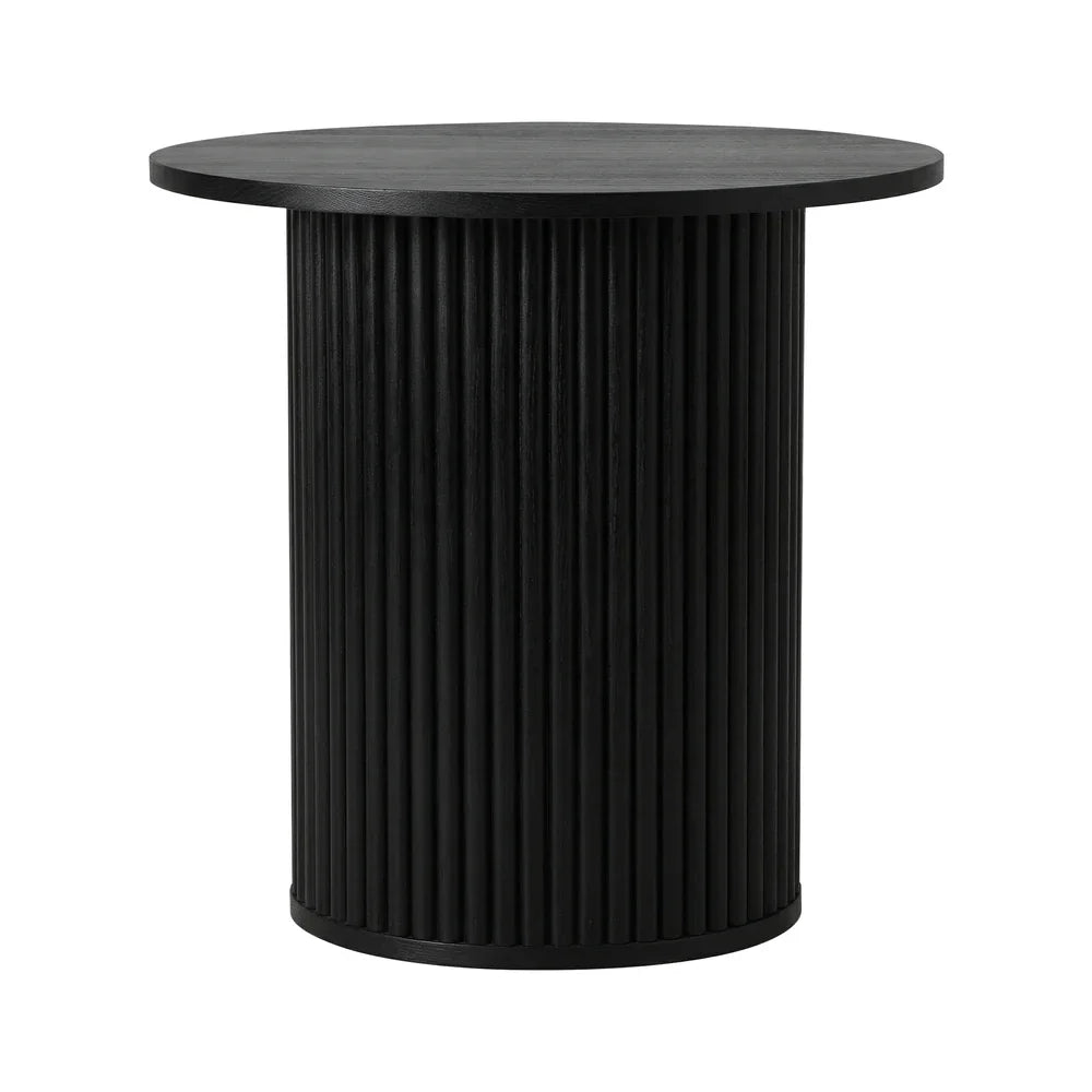 Coffee Table Side Tables Sofa Desk Bedside Round Wood Black