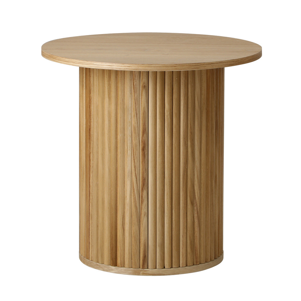 Oikiture Coffee Table Side End Tables Natural