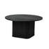 Coffee Table Round Wooden Black