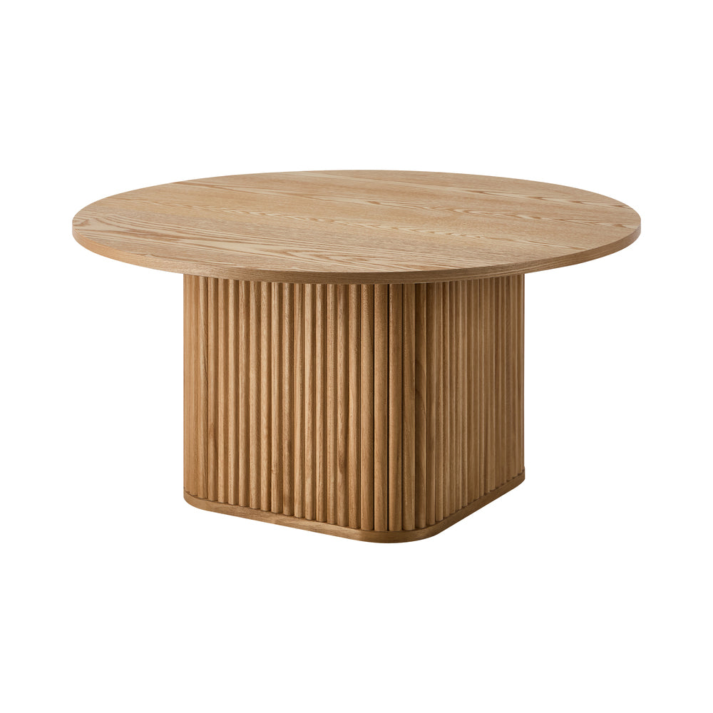 Coffee Table Side End Tables Round Wooden Furniture Natural