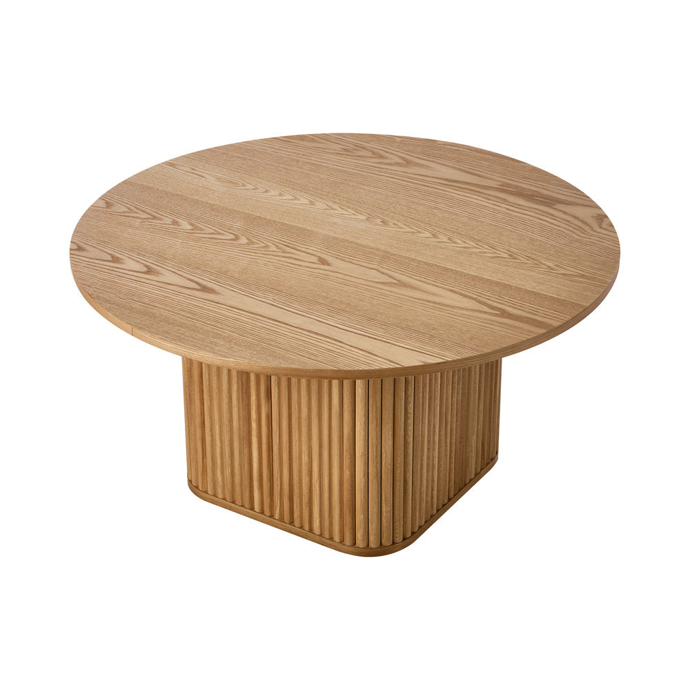 Coffee Table Side End Tables Round Wooden Furniture Natural