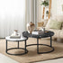 Nesting Coffee Table Round Marble Black&White