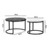 Nesting Coffee Table Round Marble Black&White