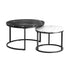 Nesting Coffee Table Round Marble Black&White