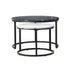 Nesting Coffee Table Round Marble Black&White