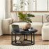 Nesting Coffee Table Round Marble Black&White