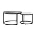 Nesting Coffee Table Round Marble Grey&White