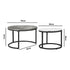 Nesting Coffee Table Round Marble Grey&White