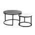 Nesting Coffee Table Round Marble Grey&White