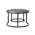 Nesting Coffee Table Round Marble Grey&White