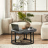 Nesting Coffee Table Round Marble Grey&White