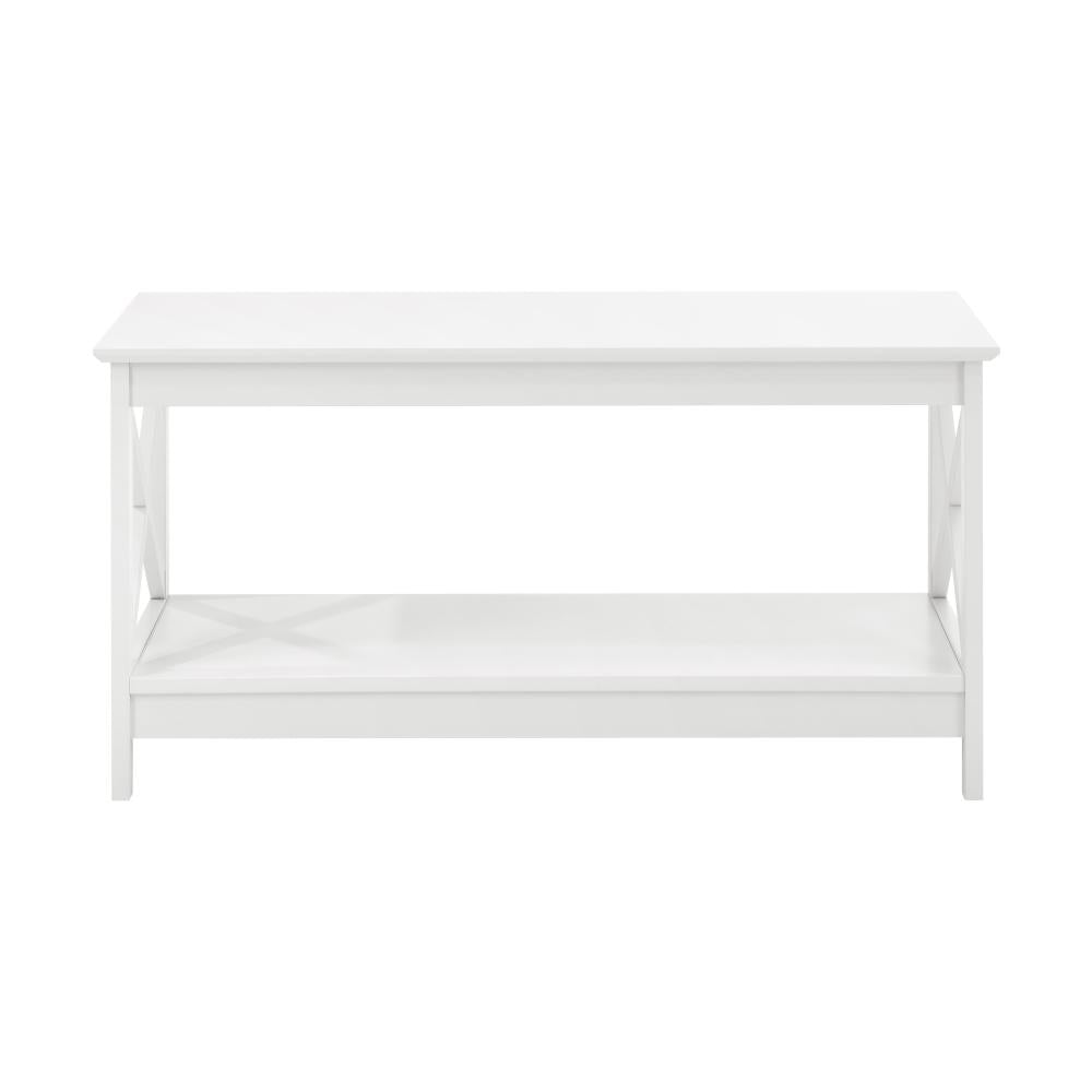 Coffee Table Storage Rack 2-Tier White