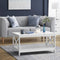 Oikiture 2 Tier Coffee Table White Hampton Style Storage Shelf