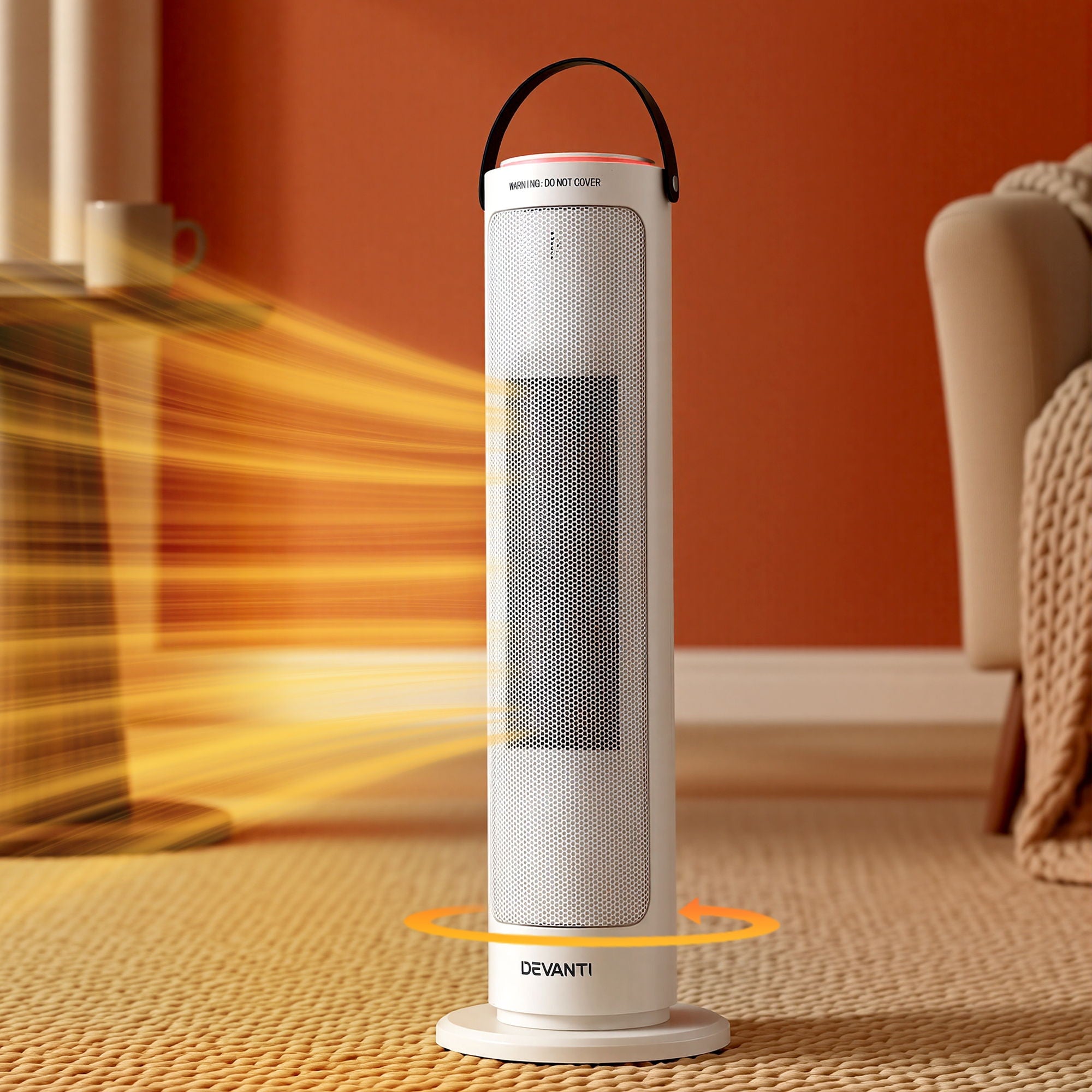 2000W Ceramic Tower Heater Space Heaters Oscillating Indoor White