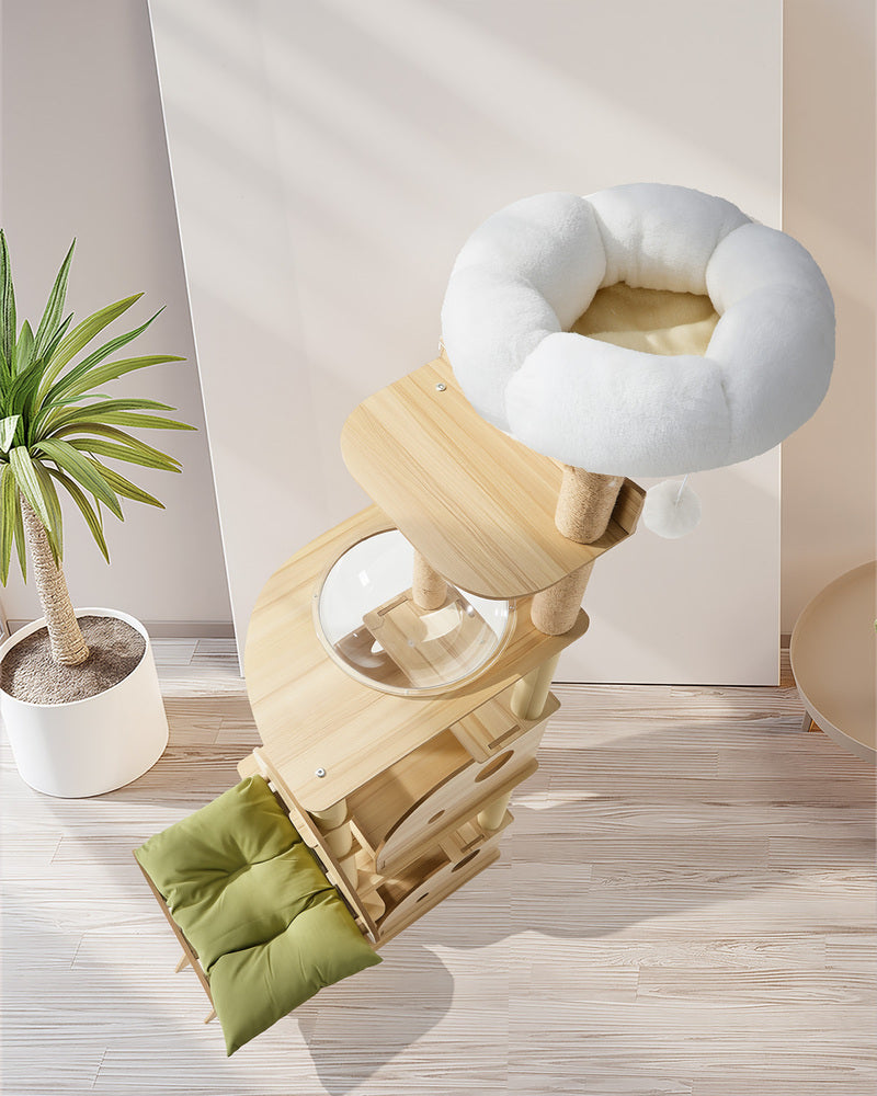 Cat Tree Scratching Post Condo House Bed Furniture 203cm