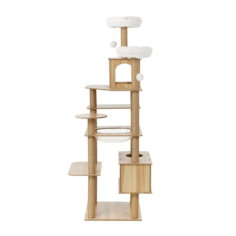 Cat Tree Tower Scratching Post Cats Condo House Bed Wood 186cm