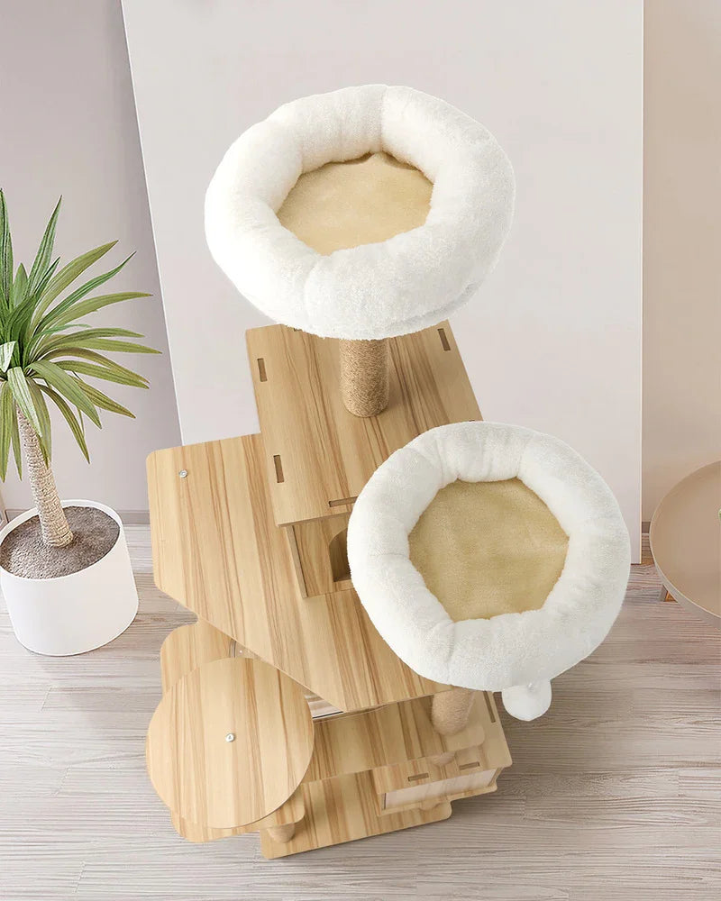 Cat Tree Tower Scratching Post Cats Condo House Bed Wood 186cm