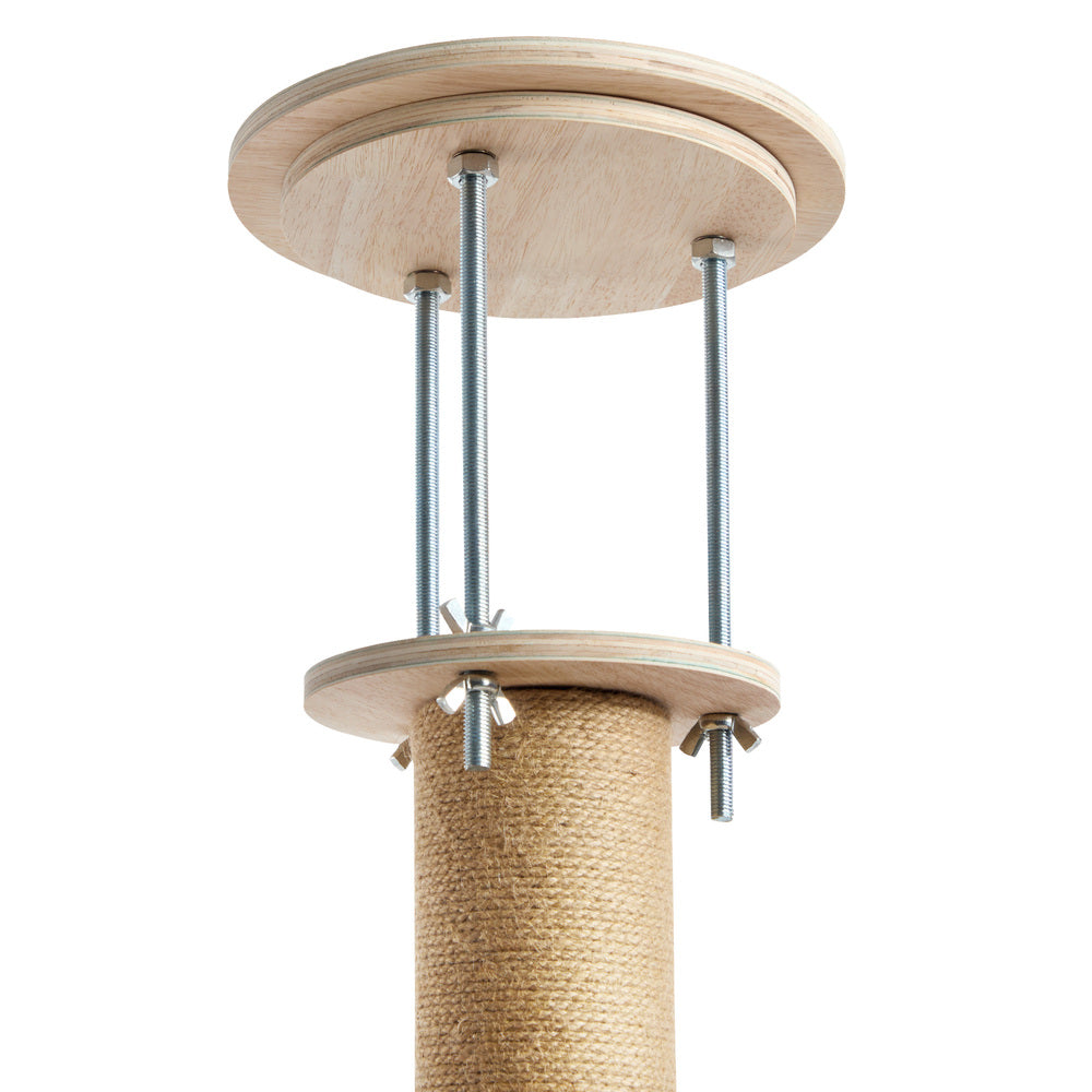 Cat Tree Wood Tower Scratching 300cm Post Floor to Ceiling