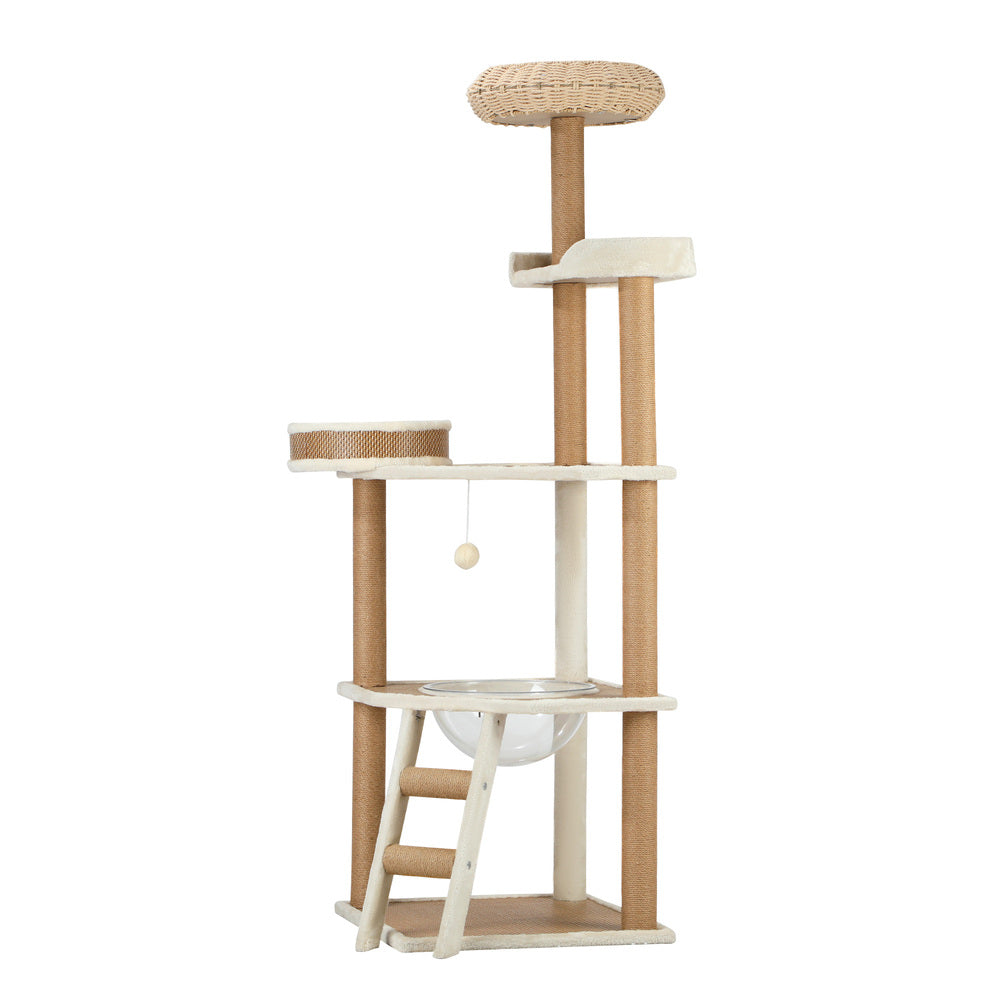 Alopet Cat Tree Rattan Cat Scratching Post 153CM