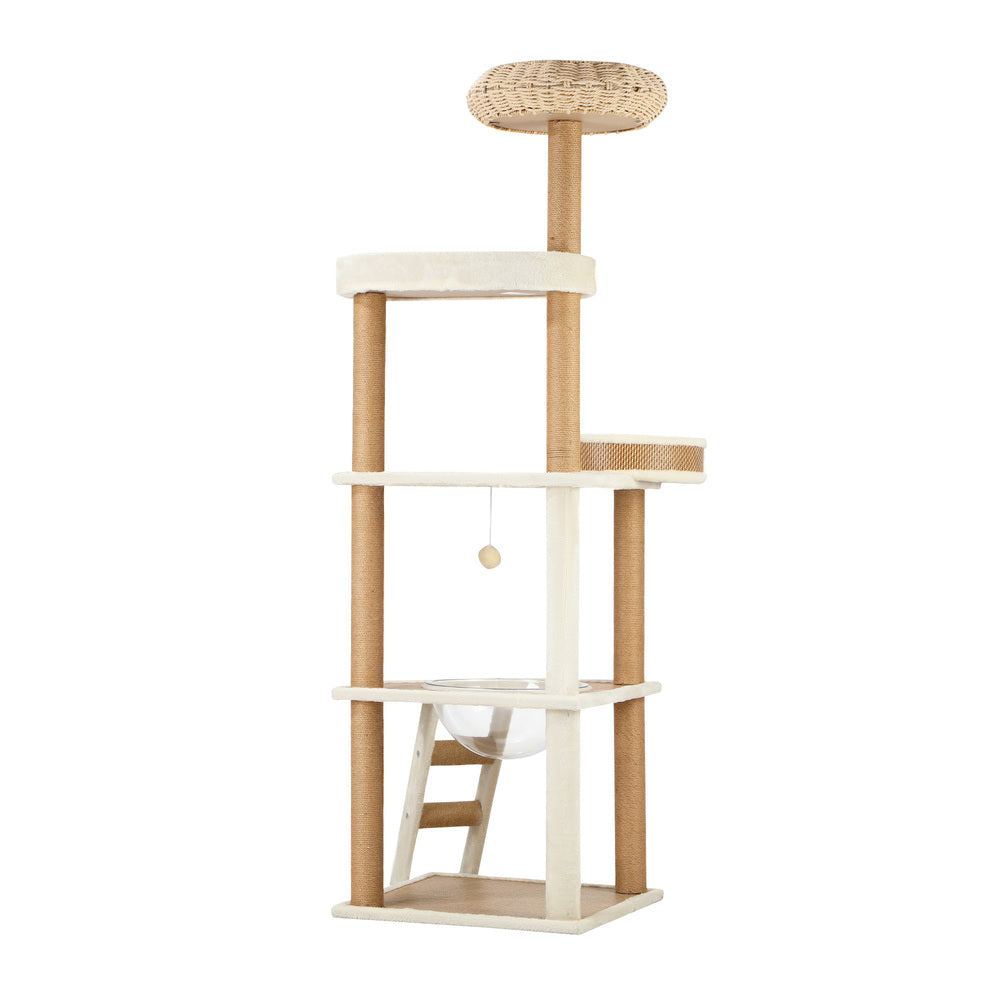 Alopet Cat Tree Rattan Cat Scratching Post 153CM