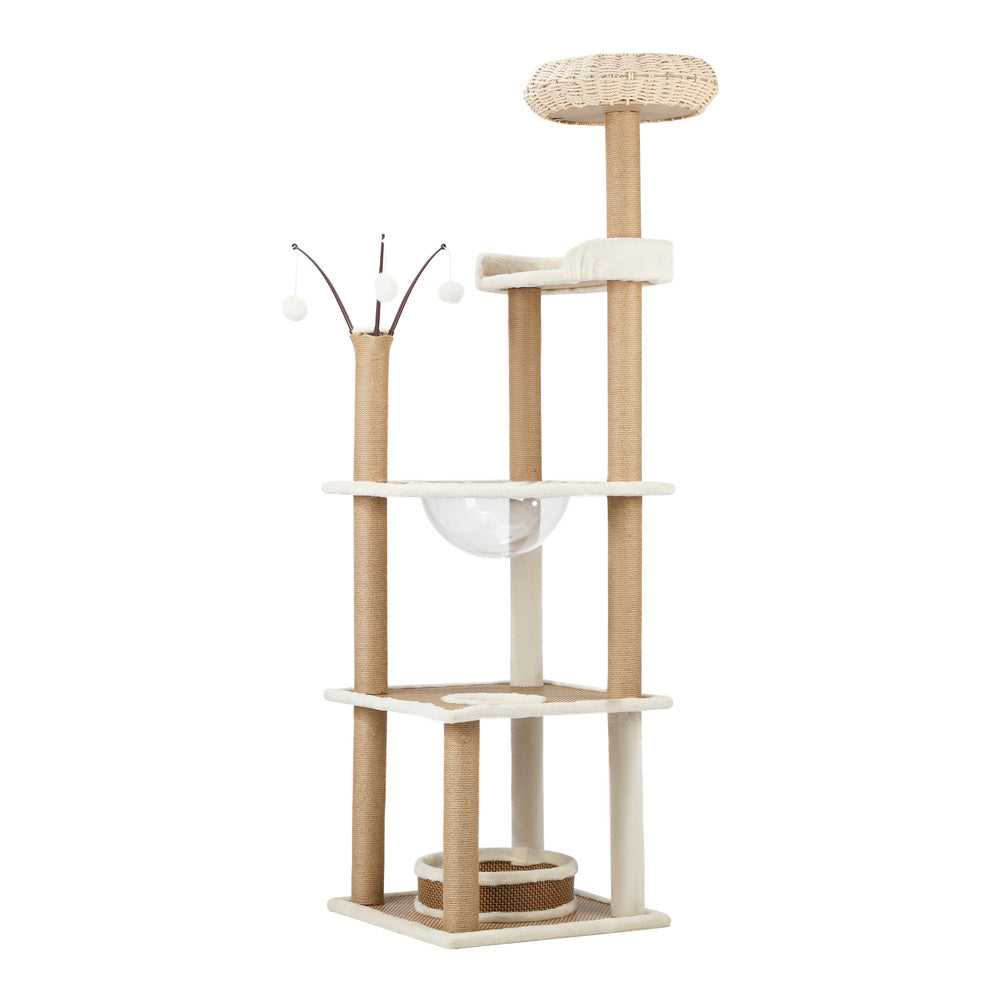 Alopet Cat Tree Rattan Cat Scratching Post 164CM