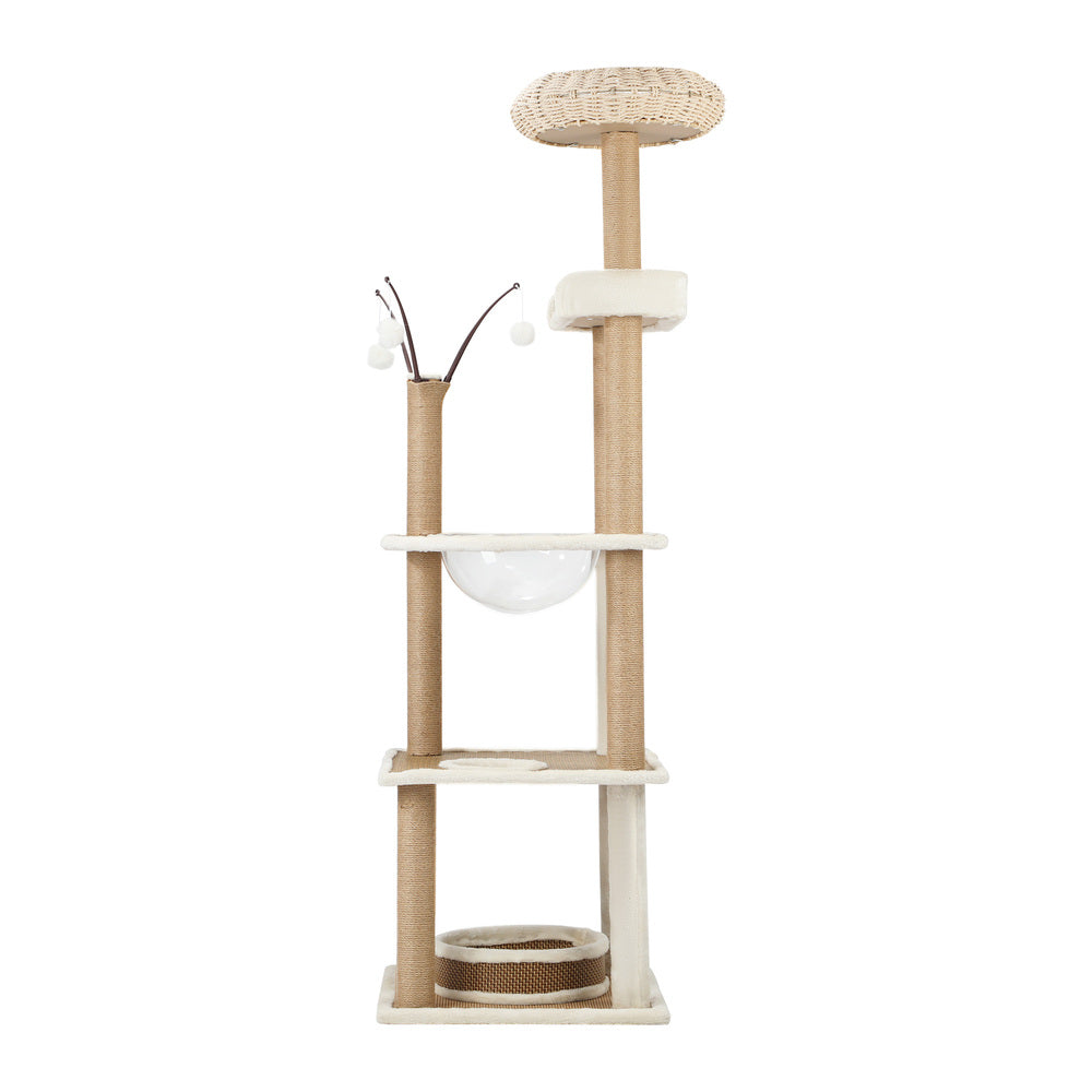 Alopet Cat Tree Rattan Cat Scratching Post 164CM