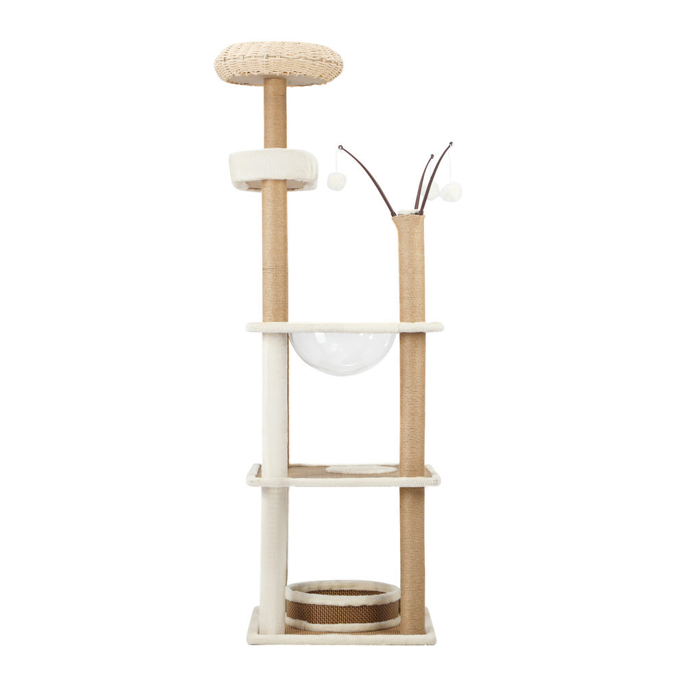 Alopet Cat Tree Rattan Cat Scratching Post 164CM