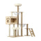 Cat Tree Scratching Post 142cm Wooden Cat Condo with Acrylic Bowl