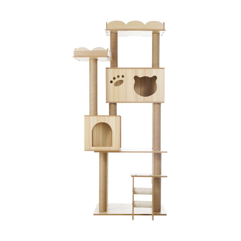 Cat Tree Tower Scratching Post Wood Condo 161cm