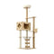 162cm Wooden Cat Tree with Ladder Sisal Scratching Posts Beige