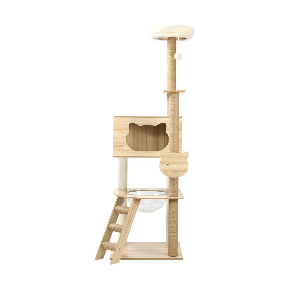 162cm Wooden Cat Tree with Ladder