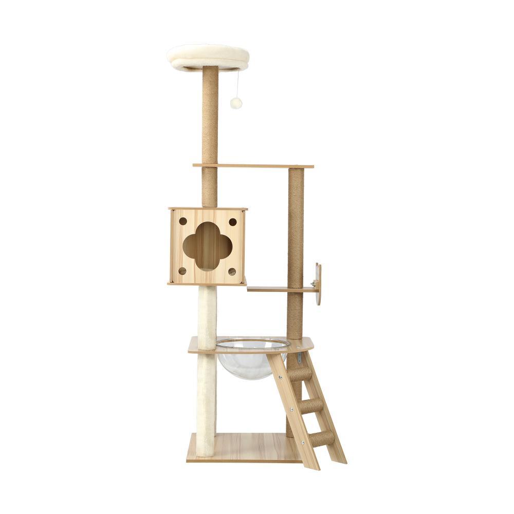 162cm Wooden Cat Tree with Ladder