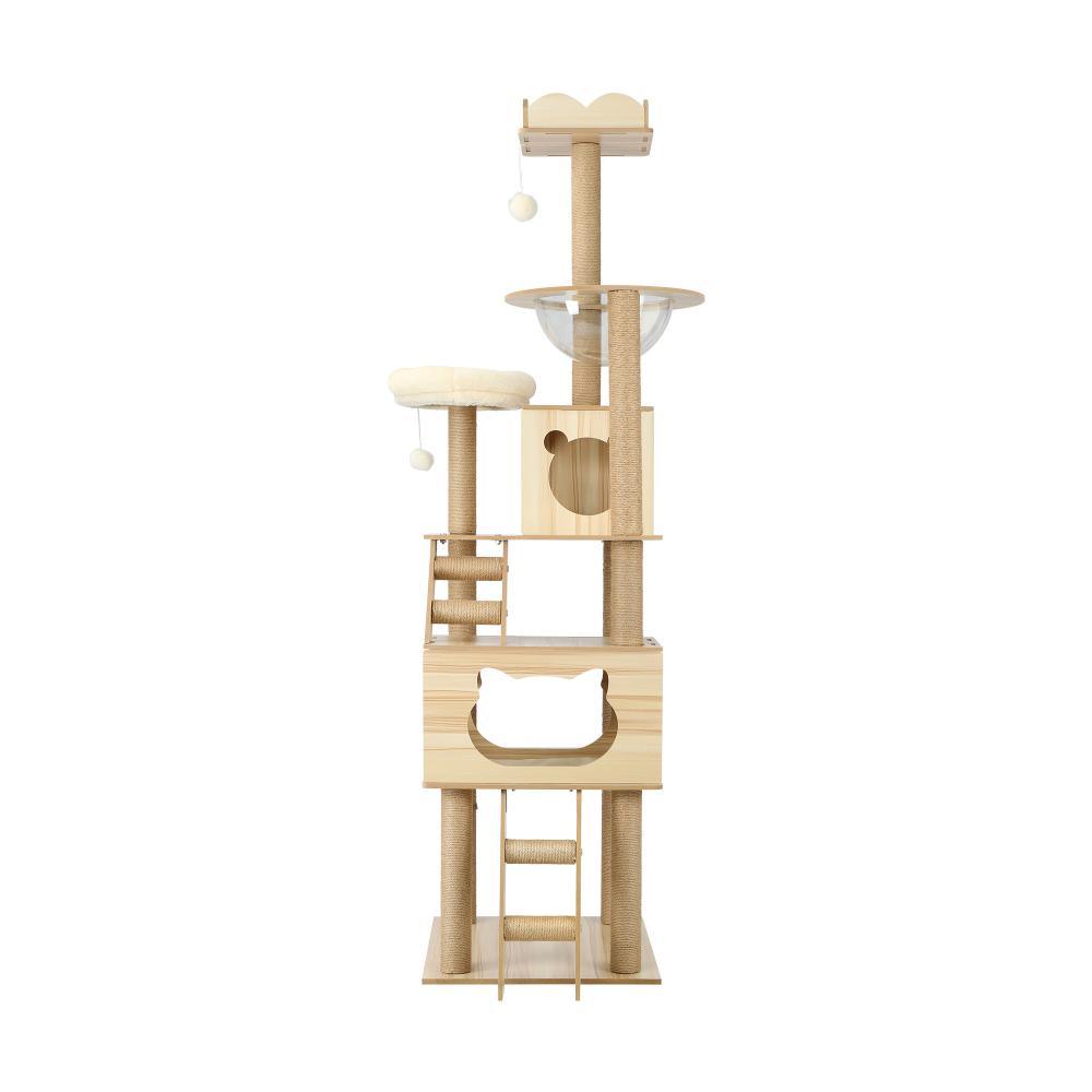 190cm Wooden Cat Tree with Ladder