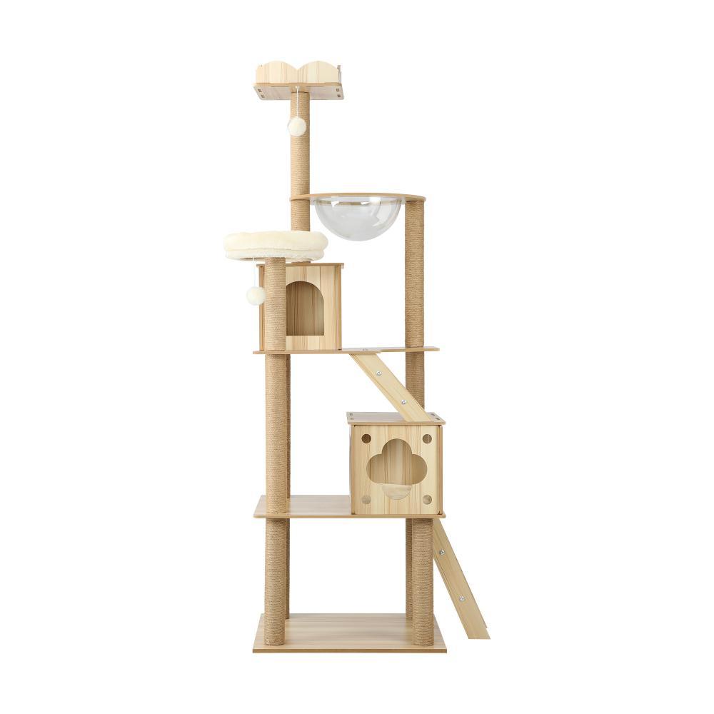 190cm Wooden Cat Tree with Ladder