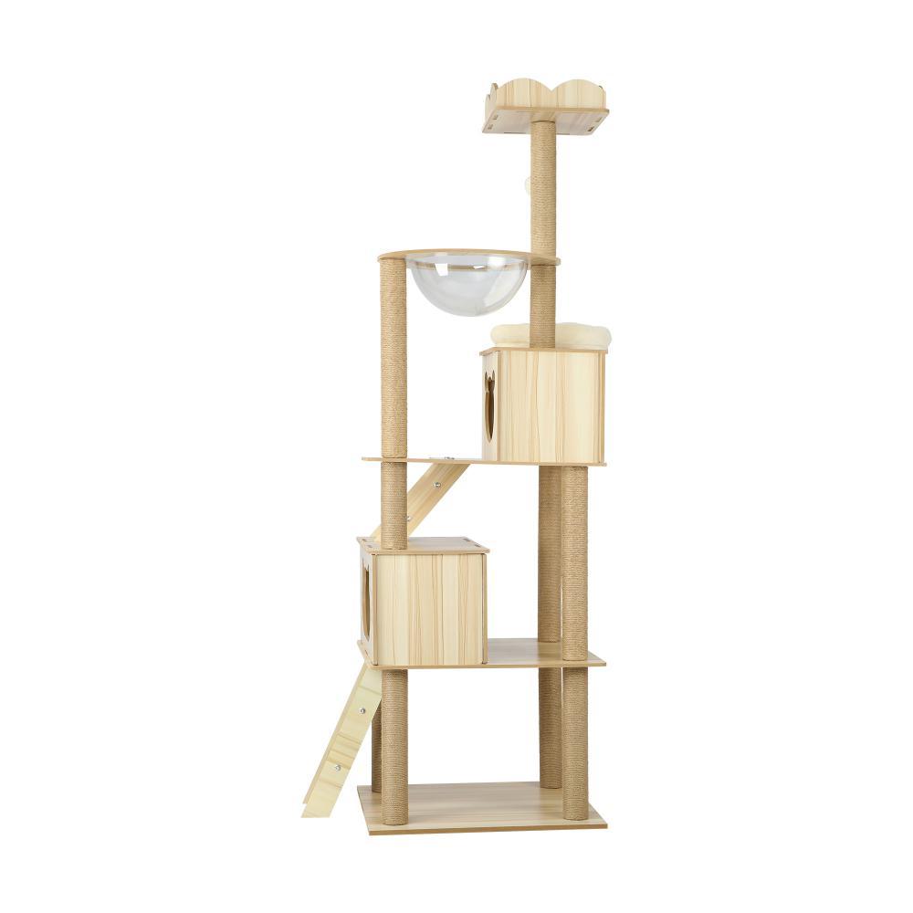 190cm Wooden Cat Tree with Ladder